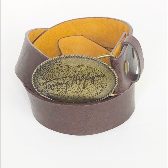 TOMMY Hilfiger brown leather belt - Picture 7 of 14